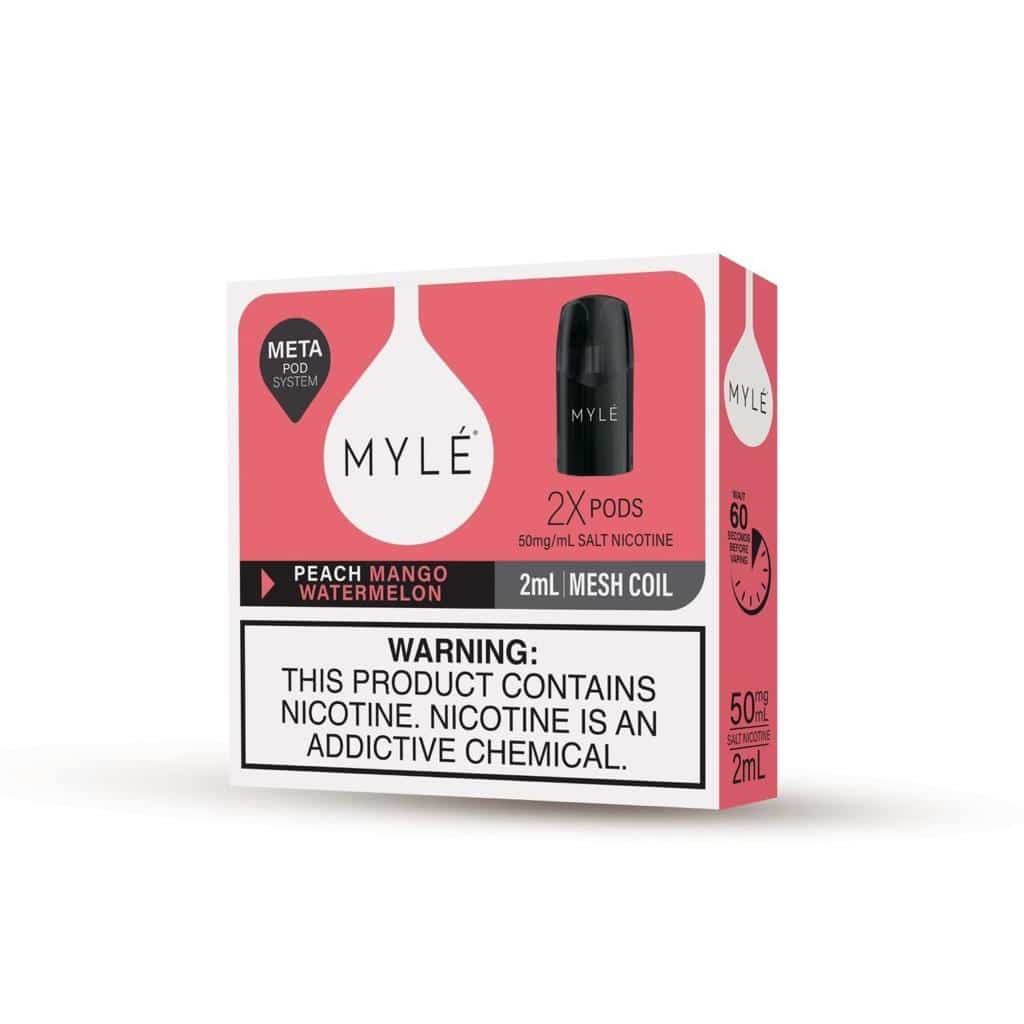 بودات مايلي الاصدار الخامس خوخ مانجو بطيخ 
MYLE pods peach mango watermelon V5
