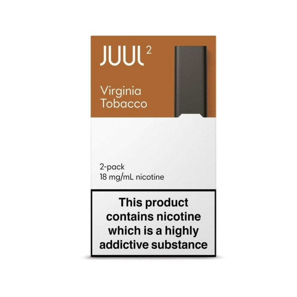 JUUL 2 virginia tobacco بودات سحبة جول الاصدار الثاني نكهة فيرجينيا توباكو 18 نيكوتين