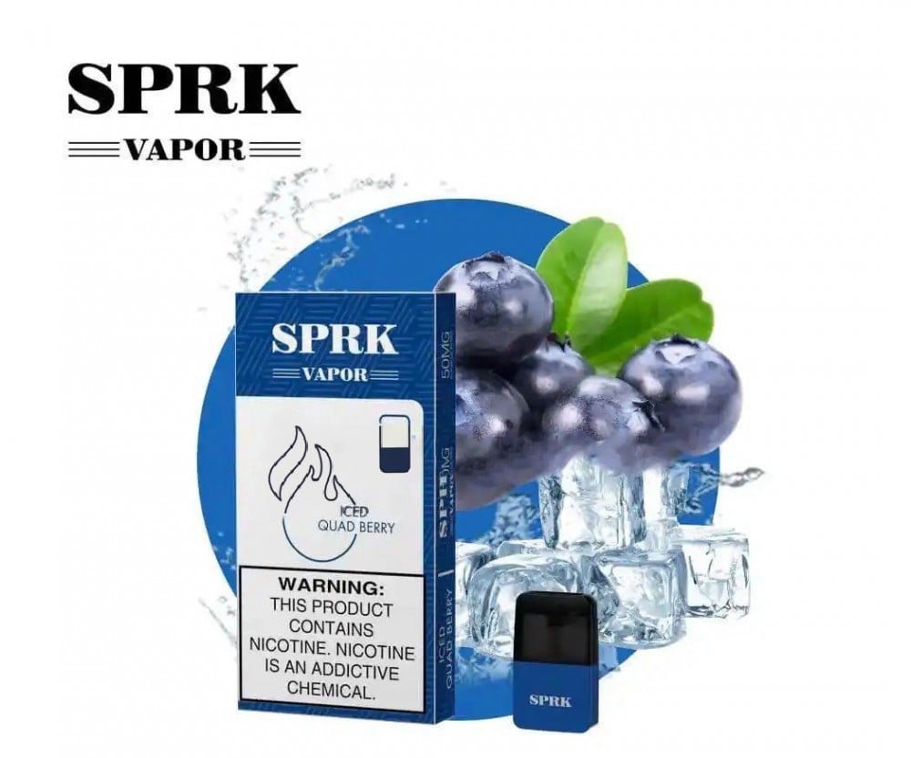 بودات سبارك المتوافقة مع جهاز مايلي الاصدار الرابع   MYLE SPRK VAPOR V4 توت مشكل Iced Quad Berry