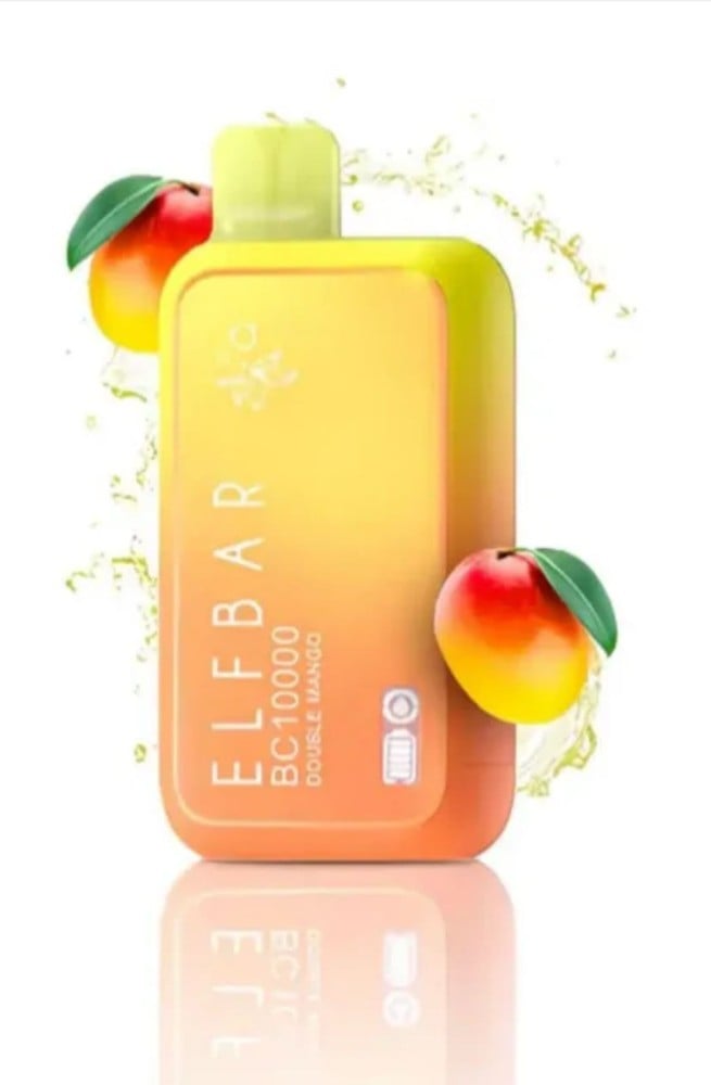 سحبة الف بار بنكهة دبل مانجو 10000موشه ELF BAR 10000puffs DOUBEL MANGO 50MG