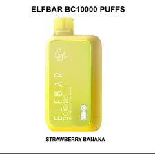 سحبة الف بار ١٠٠٠٠ موش فراولة موز ELF BAR10000 STRAWBERRY BNANA 50MG